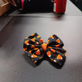 Handmade Medium Halloween Hair Bow with Lined Clip – Design F