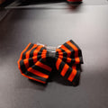 Handmade Medium Halloween Hair Bow with Lined Clip – Design H