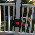 Square Halloween crochet crossbody bag