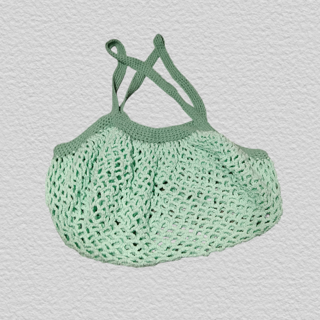 Crochet Market Bag - Mint Green