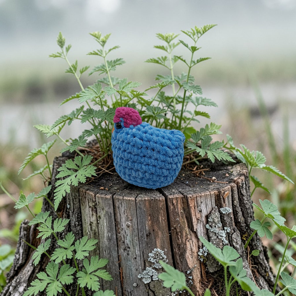 Crochet Blue Chicken Amigurumi