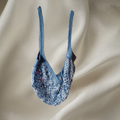 Crochet Market Bag - Baby Blue Ombre